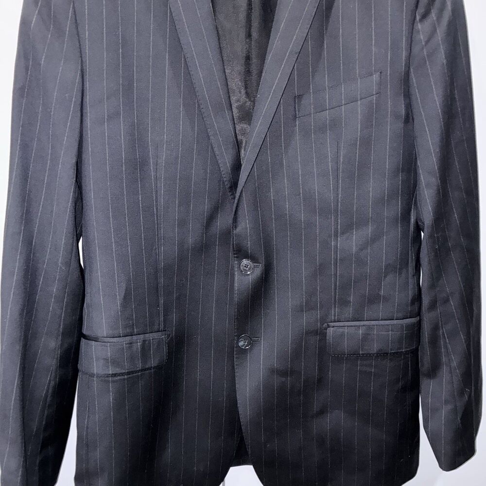 Dolce & Gabbana Martini Men’s Black Virgin Wool Pinstripe Sport Jacket Blazer 42
